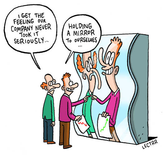 Holding a mirror to someone