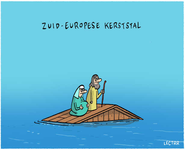 Zuid-Europese kerststal
