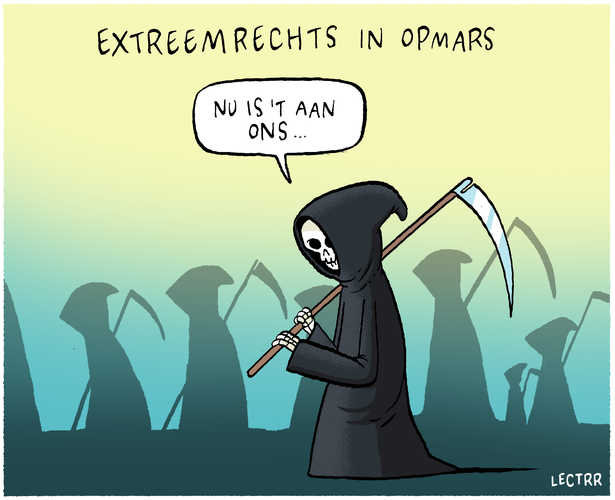 Opmars extreemrechts